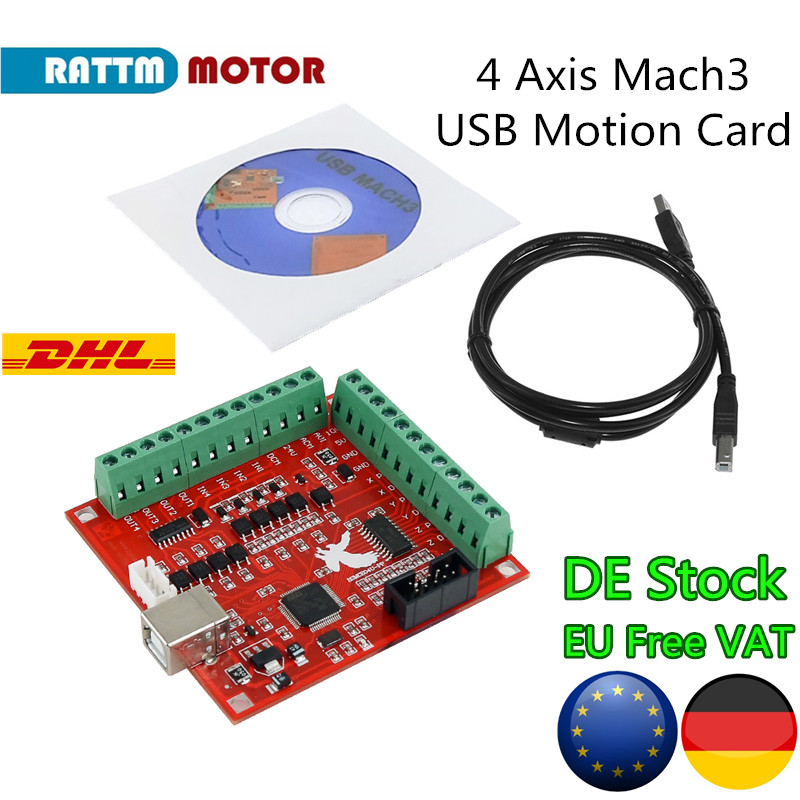 Breakout Board Mach3 - 彫刻機用モーションカード,4軸マシン用USB印刷,EU経由で送料無料