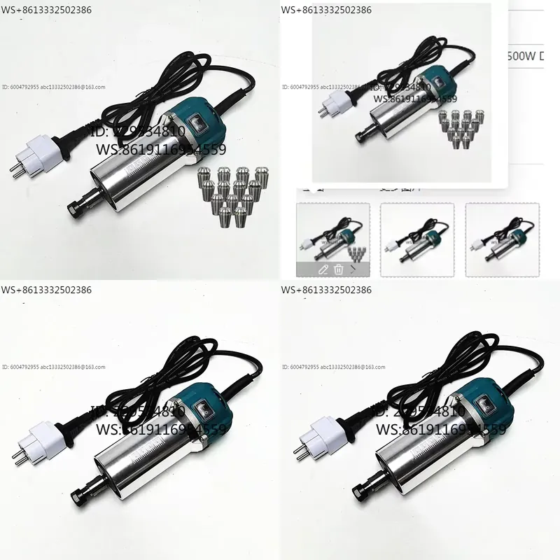 Cnc Spindle Motor - 1.5KW 1500W 空冷スピンドルモーター、ER11コレットチャック付き、直径64mm、DIY CNCルーター彫刻機用