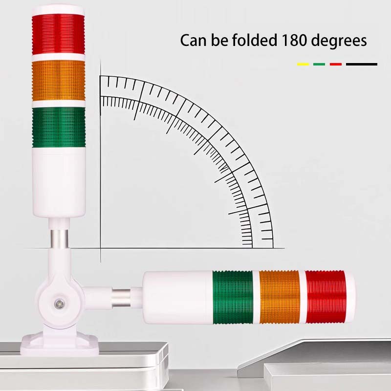 LED 三色光信号塔スタックライト工業用信号警告灯ブザー C - Industrial Laser Light のレビューと価格
