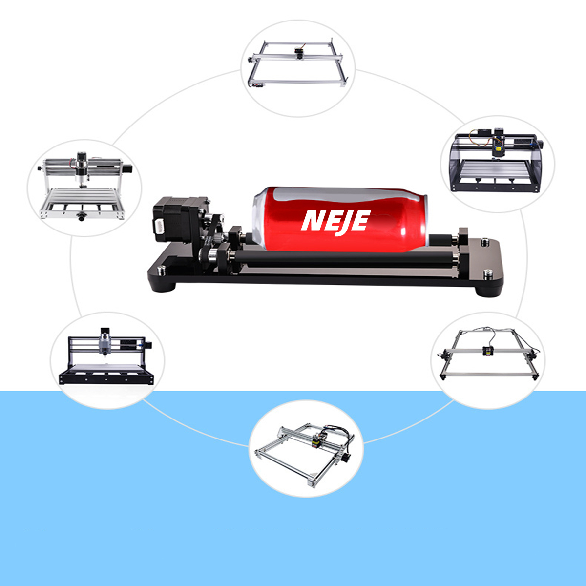 NEJE彫刻機回転ローラープラットフォーム、回転ペンジグツー - Industrial Laser Table のレビューと価格