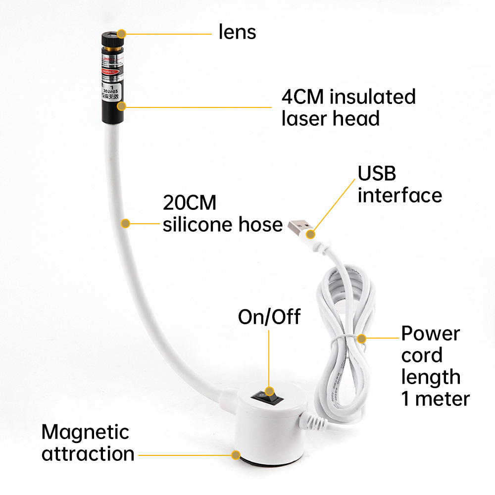 USB 電源赤色レーザーライト縫製位置決めランプ切断磁気ベー - Industrial Laser Light のレビューと価格