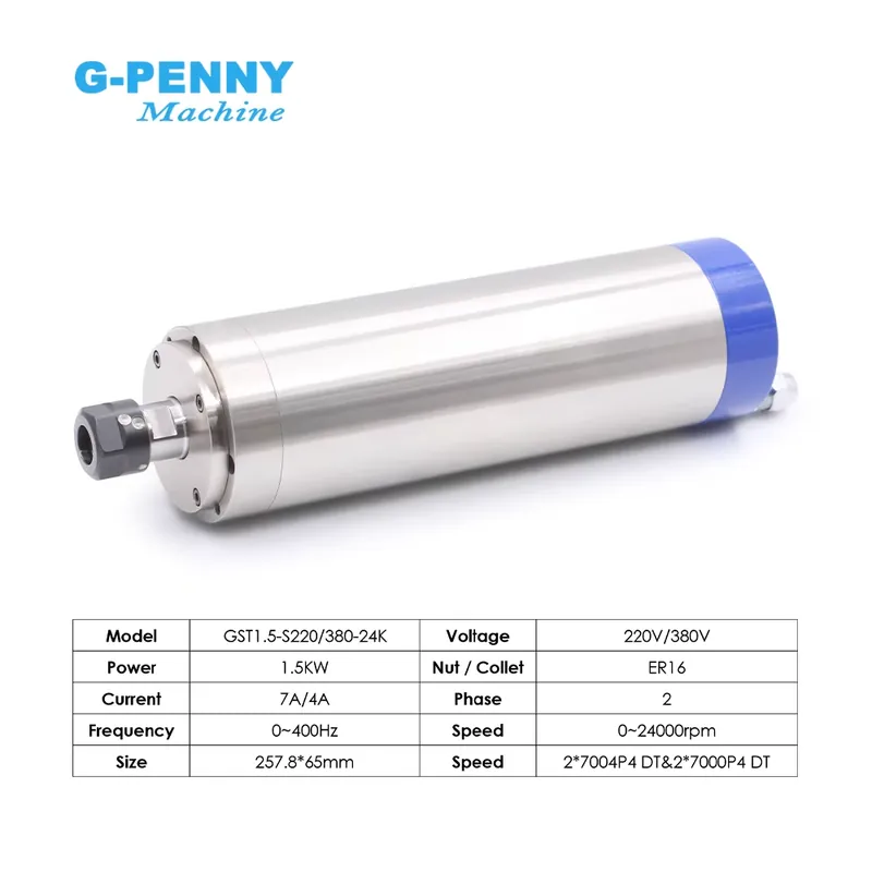 カスタマイズG-PENNY 110v/220v 1.5kw  - Cnc Spindle Motor のレビューと価格