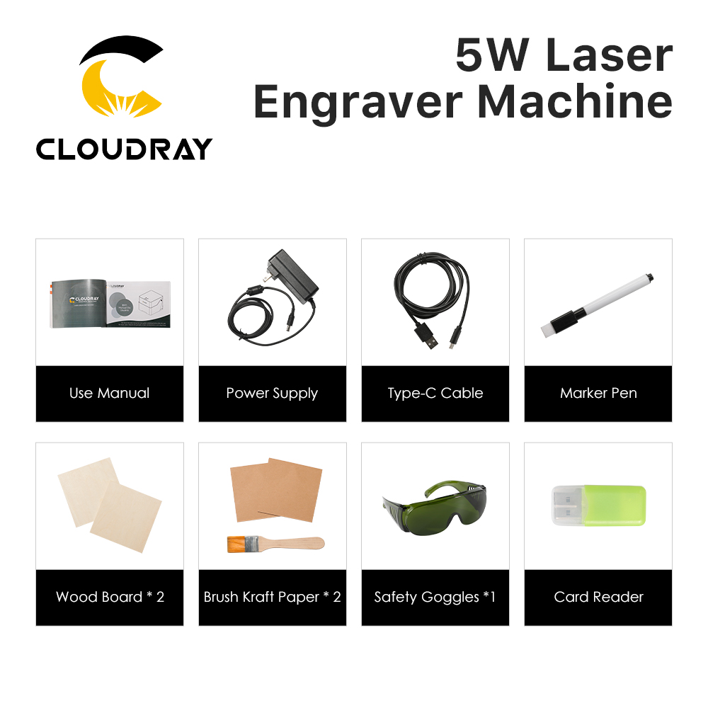 Cloudrayレーザー彫刻機BM1マークプリンターカッター - Industrial Laser Machines のレビューと価格